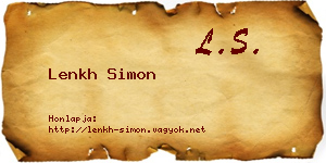 Lenkh Simon névjegykártya